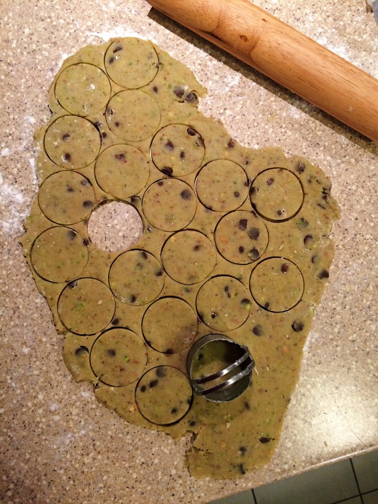 Pistachio Vanilla Shortbread Rolled and Cut Cookie Dough