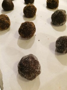 Chocolate Molasses Cookie balls